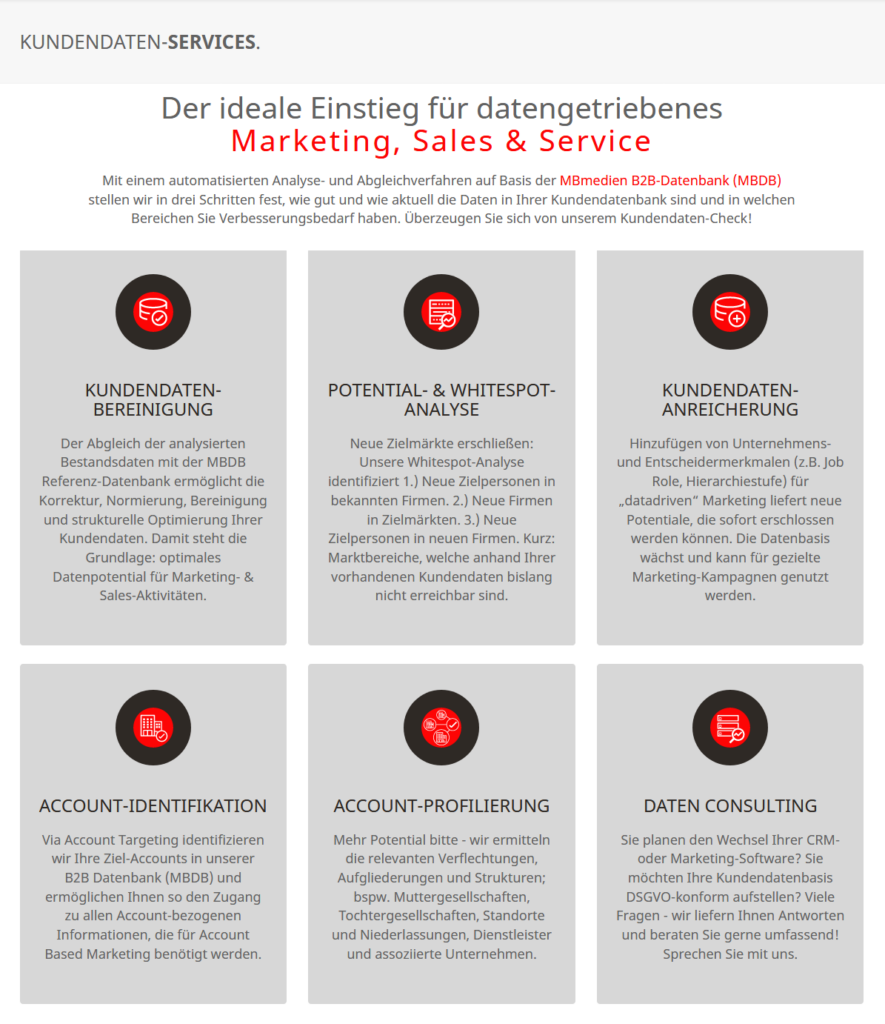 Kundendaten-Services