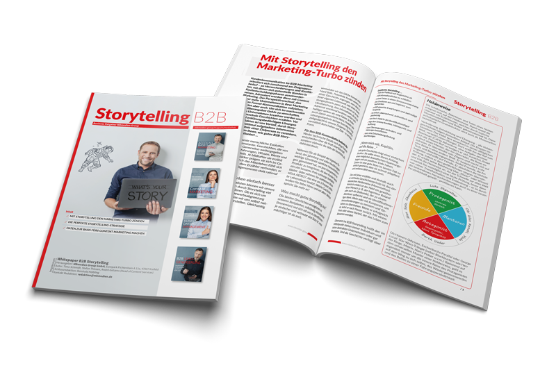 Mockup MBmedien Ratgeber Storytelling B2B