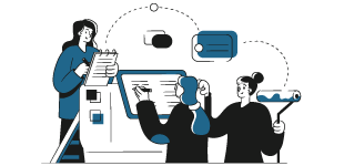 Illustration Datenoptimierung und Zielgruppenoptimierung: Datenaktualisierung
