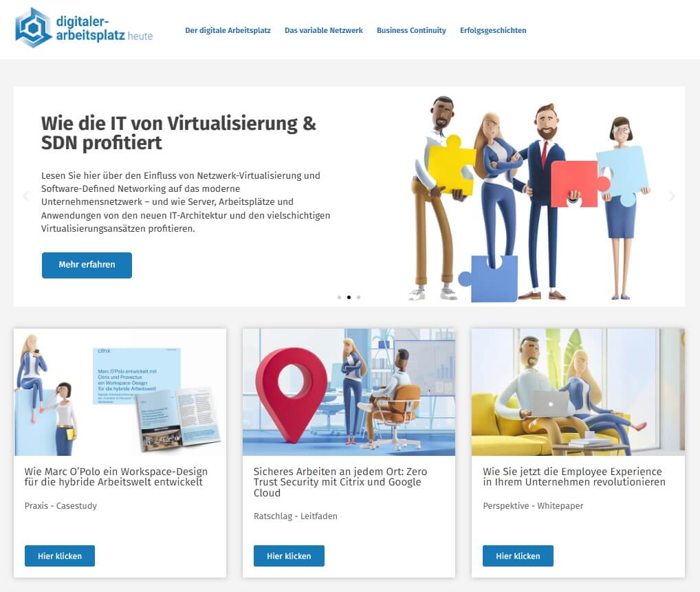 Content Hub Digitaler Arbeitsplatz heute