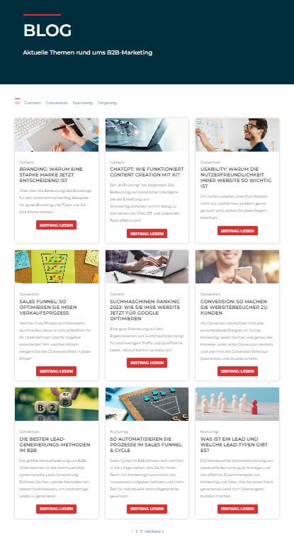 Screenshot MBmedien Blog