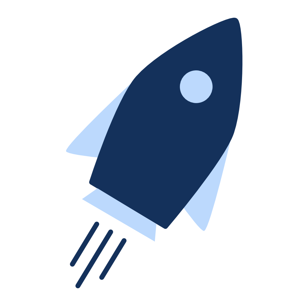 Icon Rakete, soll zeigen, dass durch die Intent Data Strategien verbessert werden können