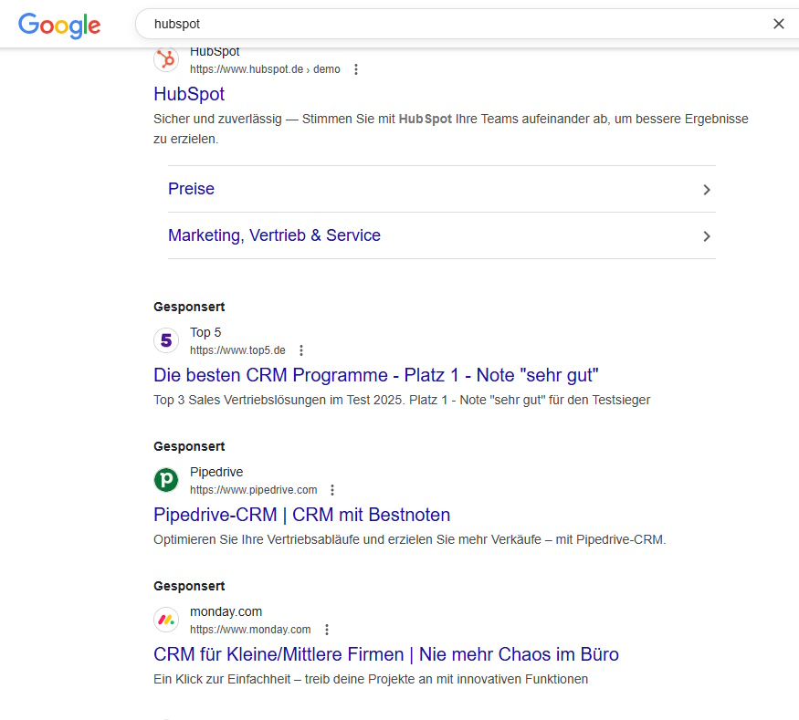 Brand Bidding "hubspot"