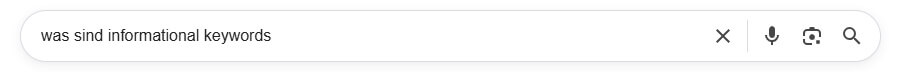 was sind informational keywords
