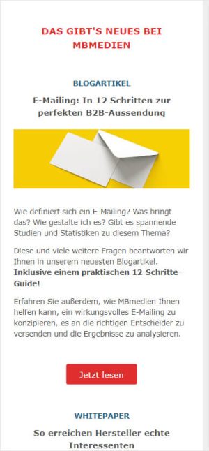 E-Mail: Responsive Design auf dem Smartphone